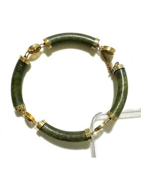 🐉 Vintage Gold Wash Sterling Silver Serpentine Bangle